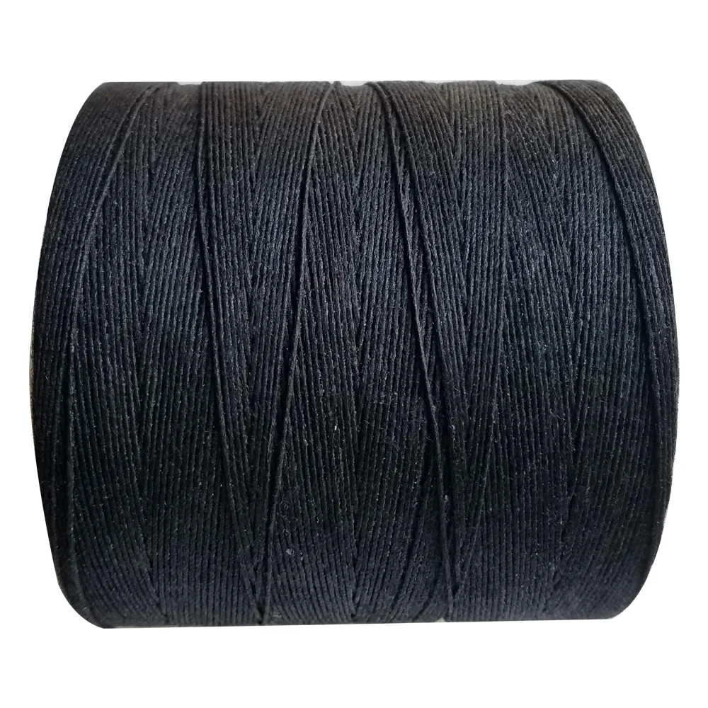 

Black 100% Natural ramie waxed threads weight about 500g/cone twine cords for sewing handmade DIY