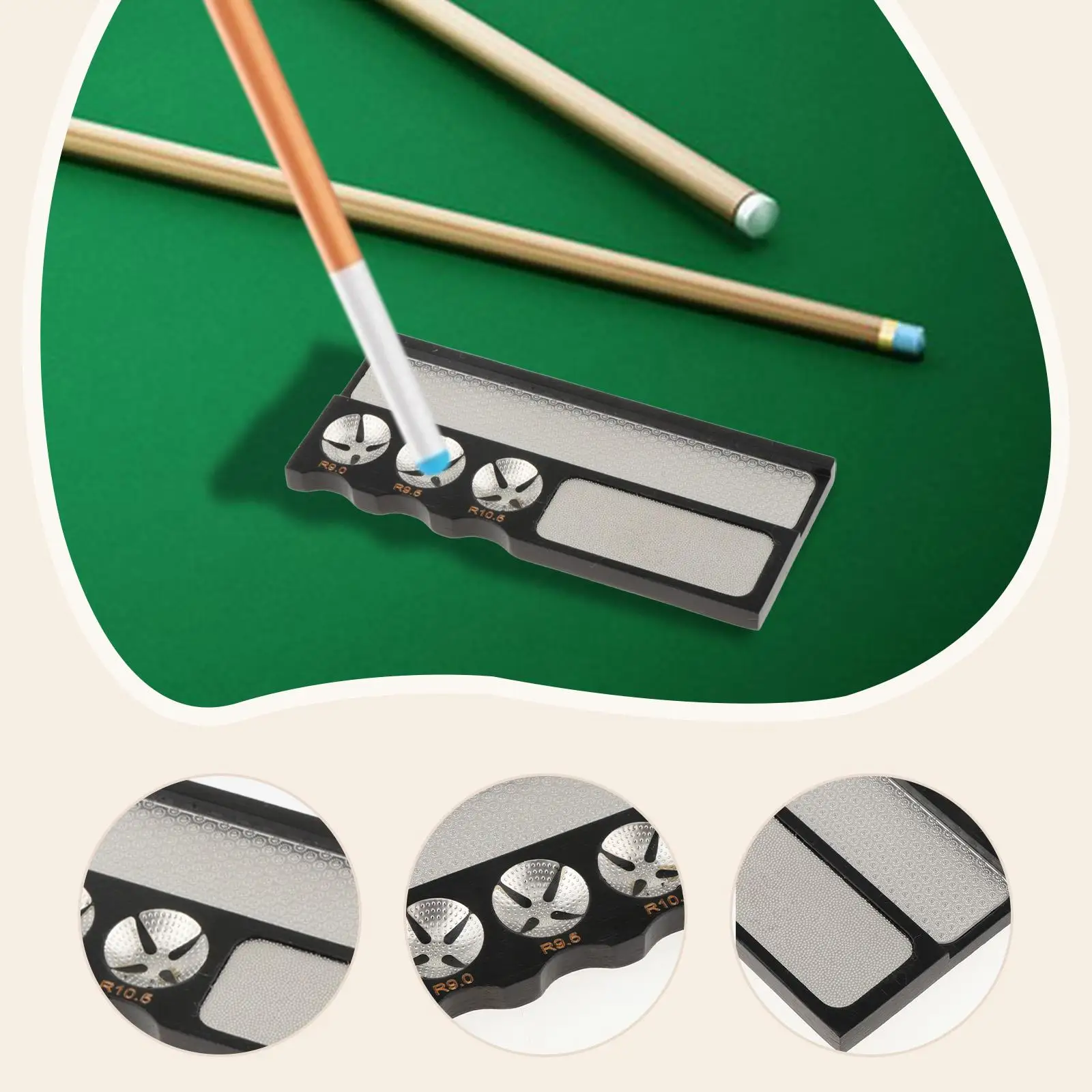 

Snooker Cue Tip Shaper Billiard Repair Tool Durable Wood Stainless Steel for Professional Pool Cue Accessories Replacement