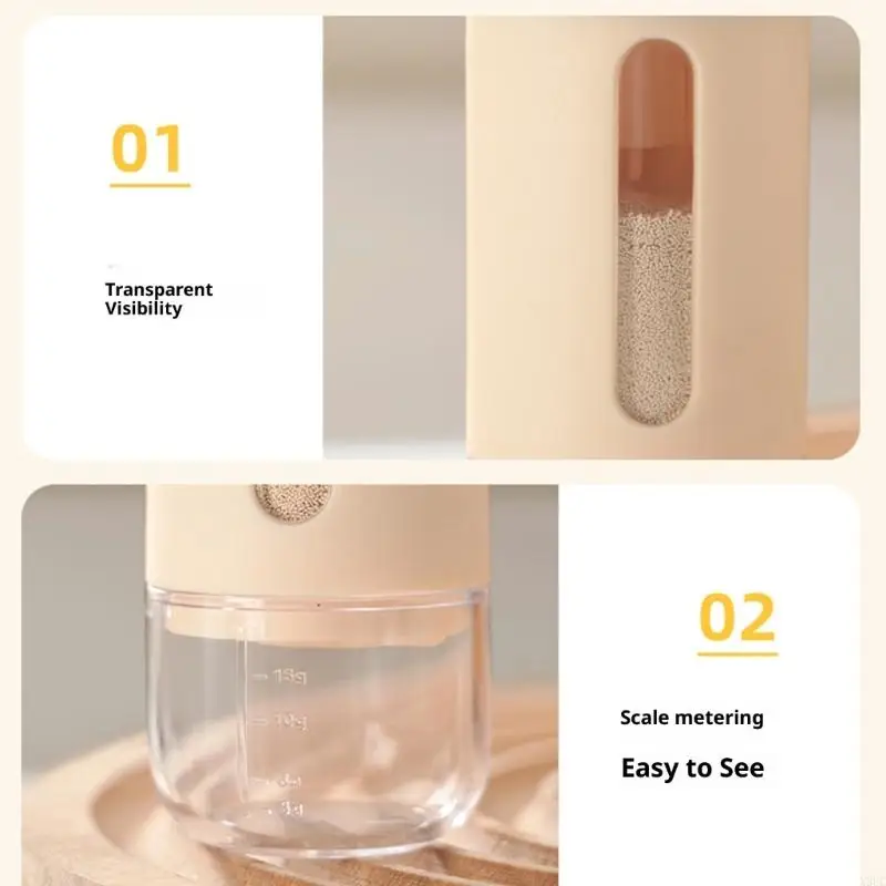 Condiment Dispenser Precise Portioning Sealed Storage Container Space Efficient Kitchen Essential For Baking Supplies X3UC