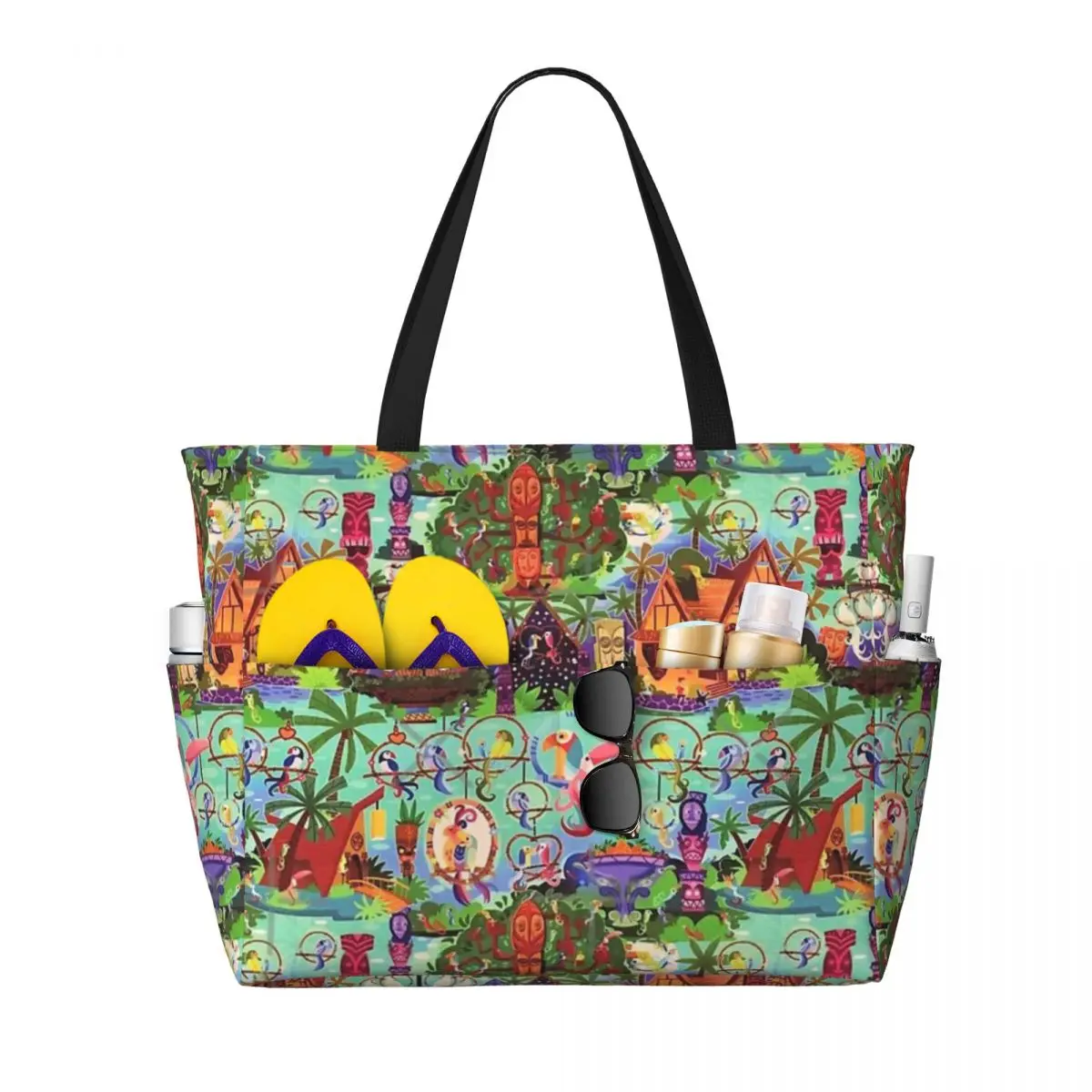 

The ORIGINAL Enchanted Tiki Room Beach Travel Bag, Tote Bag Holiday Adult Travel Birthday Gift Multi-Style Pattern