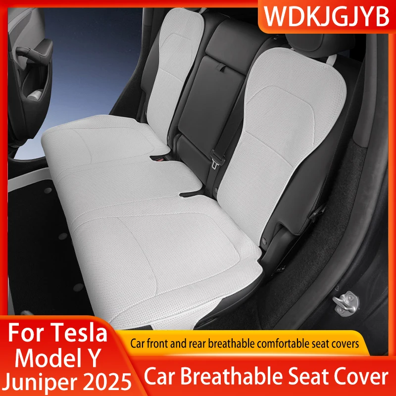 For Tesla Model Y Juniper 2025+ Seat Cover Cushion Breathable Comfortable Sweatproof  Four Seasons Universal Leather Seat Cover