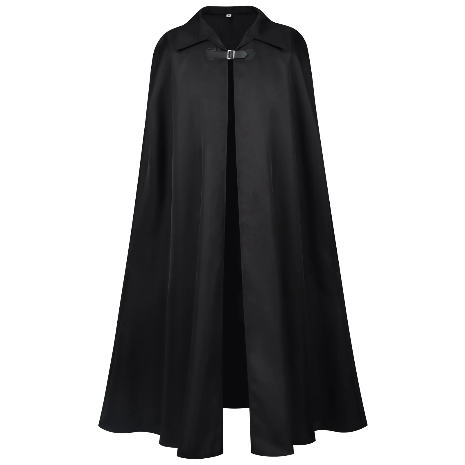 Men Women Halloween Gothic Medieval Party Stage Punk Cosplay Military Black Knight Viking Pirate Costume Cloak - view 4