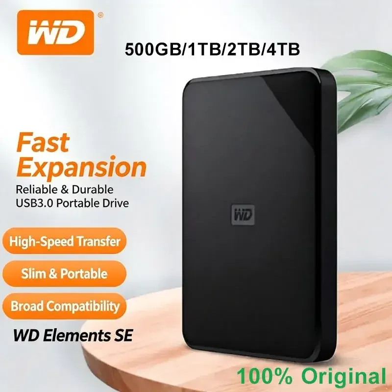 Western Digital WD Elements 5TB 4TB 2TB 1TB 2.5" Portable Hard Drive HDD USB3.0 External Hard Disk For Desktop PC Laptop