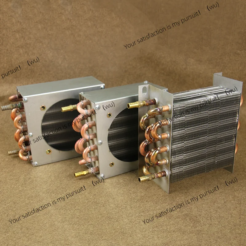 Aluminium fin and copper tube heat exchanger with fan