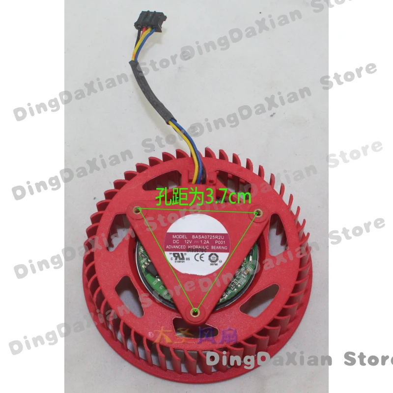 D 1pcs New For ATI Radeon HD4870 5870 HD5770 5970 HD6970 Graphic Card Fan BASA0725R2U