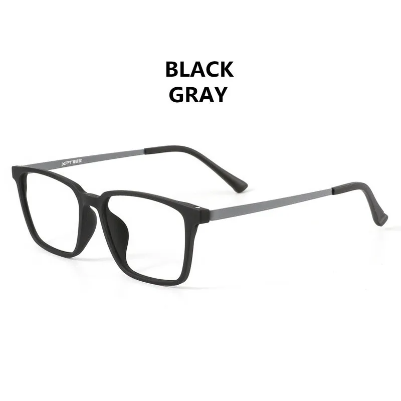 LOERHUNAR Ultraleichte Gummi-Titan-Brille, photochrome Herren-Brille mit quadratischem Rahmen, individuelle optische Verordnung, Hyperopie, progressive Brille 3