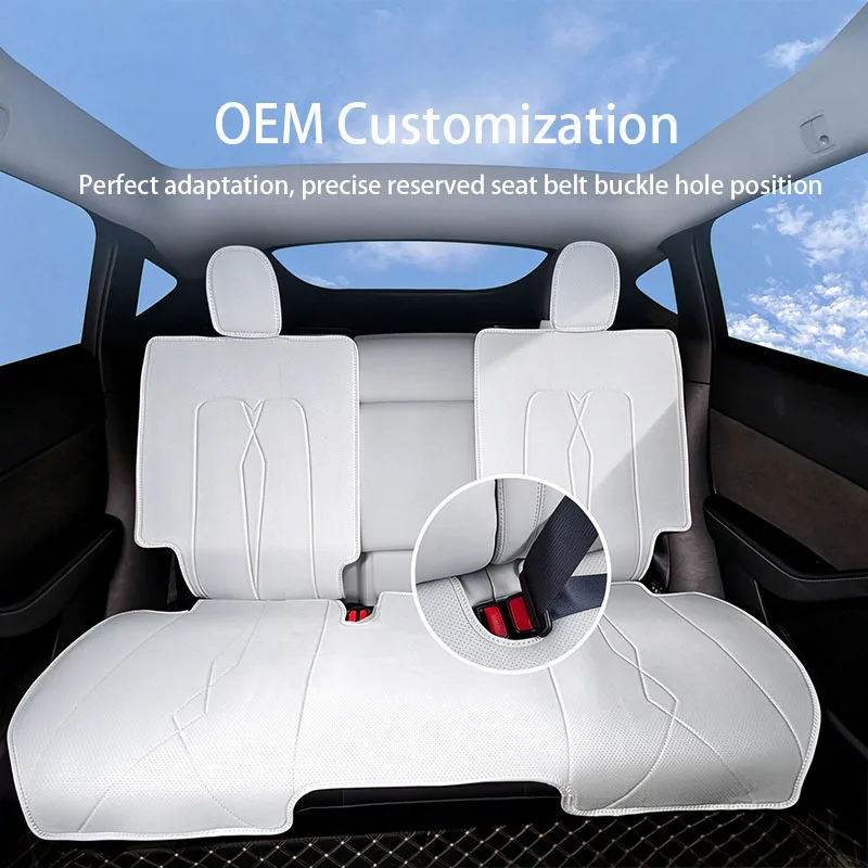For Tesla Model Y Juniper 2025 Car Accessories Breathable Mat Seat Cover Cushion  Four season replacement pads, leather seat cov