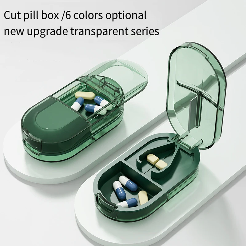 1PC Mini Plastic Storage Box For Household Pills One In Two Cut Pill Dispenser Portable Medicine Box Storage Box Organizer