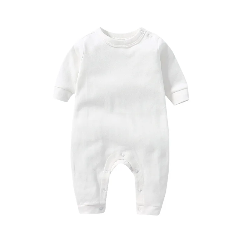 

Baby Clothing Spring and Autumn Cotton Jumpsuits For 0-3Months Boys Girls Solid Color Long Sleeves Rompers Crawling Suit Newborn