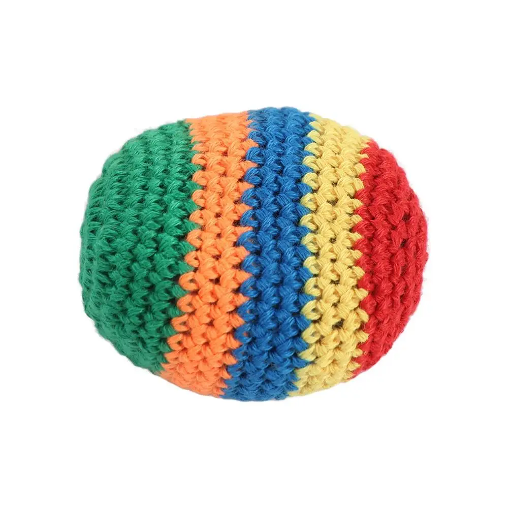 3 pezzi palline da giocoleria colorate mini colore casuale bambini giocattoli da esterno giocattoli sportivi fatti a mano sacchetto di sabbia in filato di lana gioco divertente