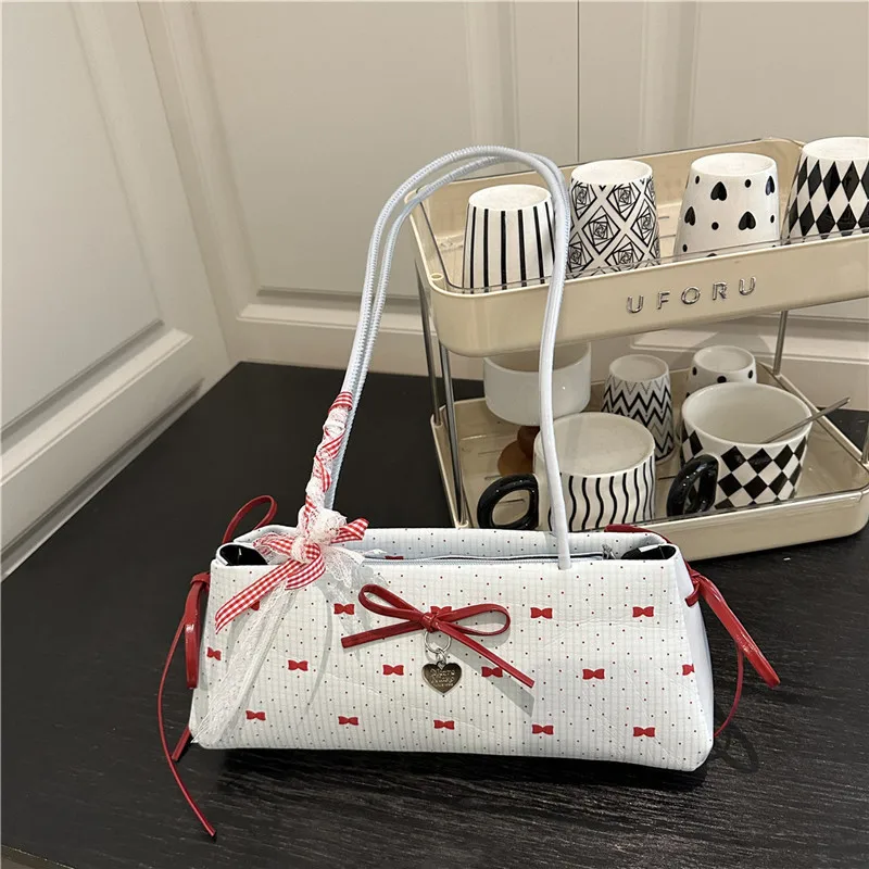 

Women's Niche Bow Bags, 2025 New Versatile Single Shoulder Underarm Bag, Fashionable Casual Sweet Handbag