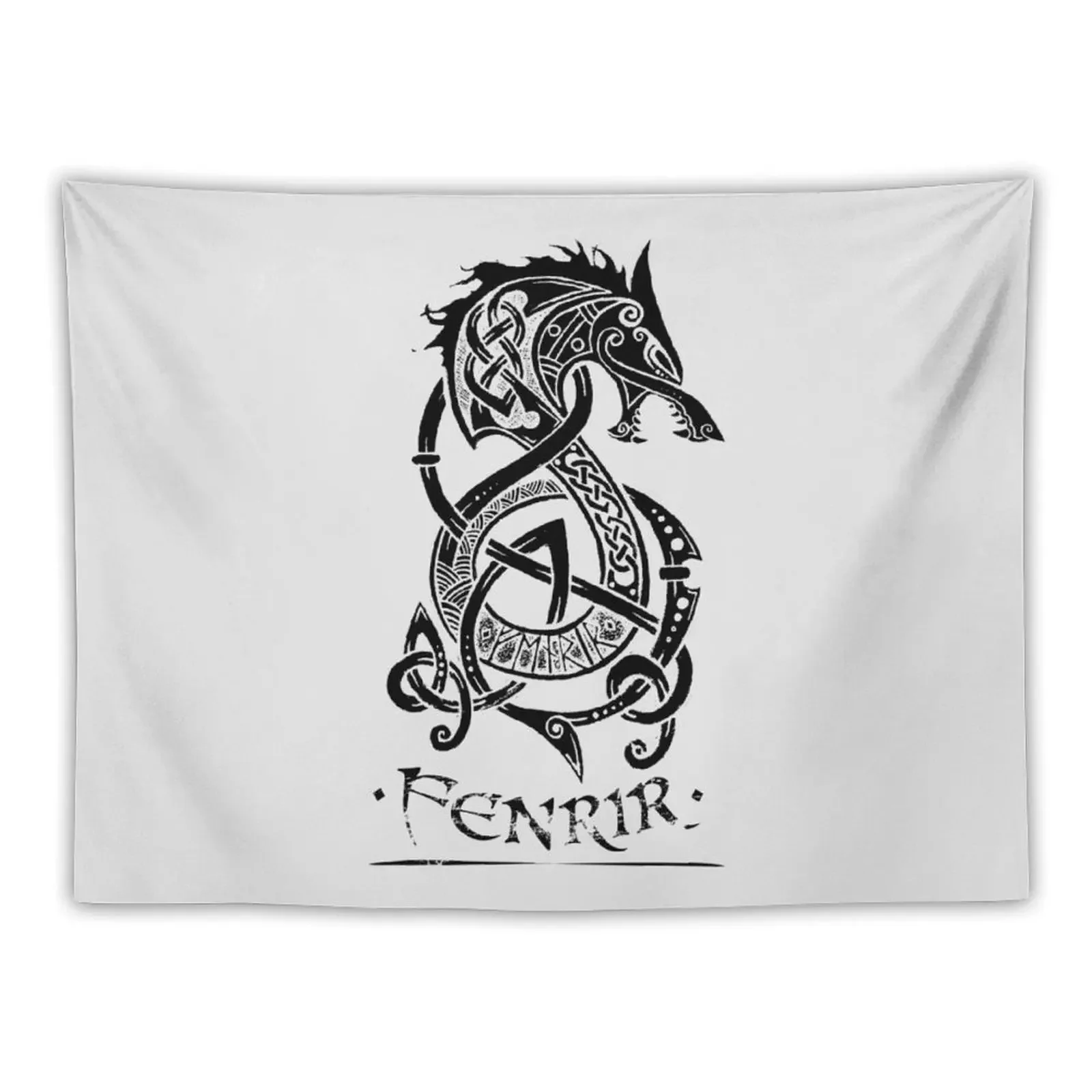 

Black Fenrir Wolf Tapestry Things To Decorate The Room Room Aesthetic Decor Home Tapestry