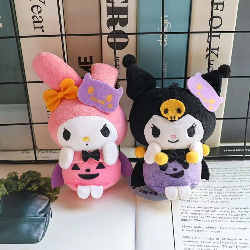 Sanrio Halloween Plush Keychain Cute Cinnamoroll Hello Kitty Plushie Kuromi Bag Pendant  My Melody Accessories Birthday Gift