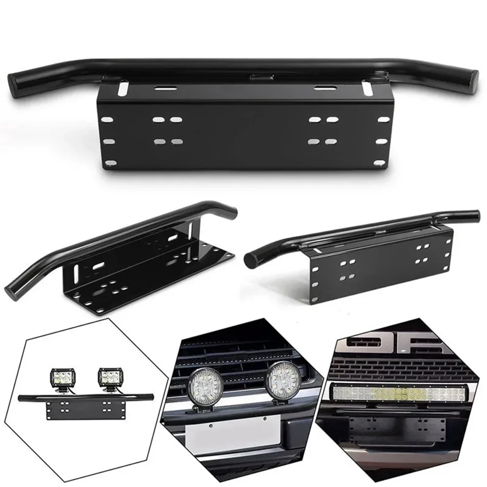 Universal  Aluminum Alloy Bar Front Bumper License Plate Light Mount Bracket Holder Offroad 4x4 Off Road Vehicle LED Light Bar