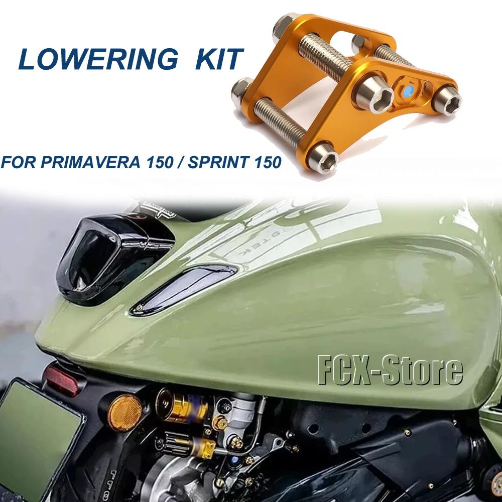 For Vespa PRIMAVERA Primavera 150 SPRINT Sprint 150 New  Motorcycle Rear Shock Absorber Suspension Bracket Lowering Link Kit