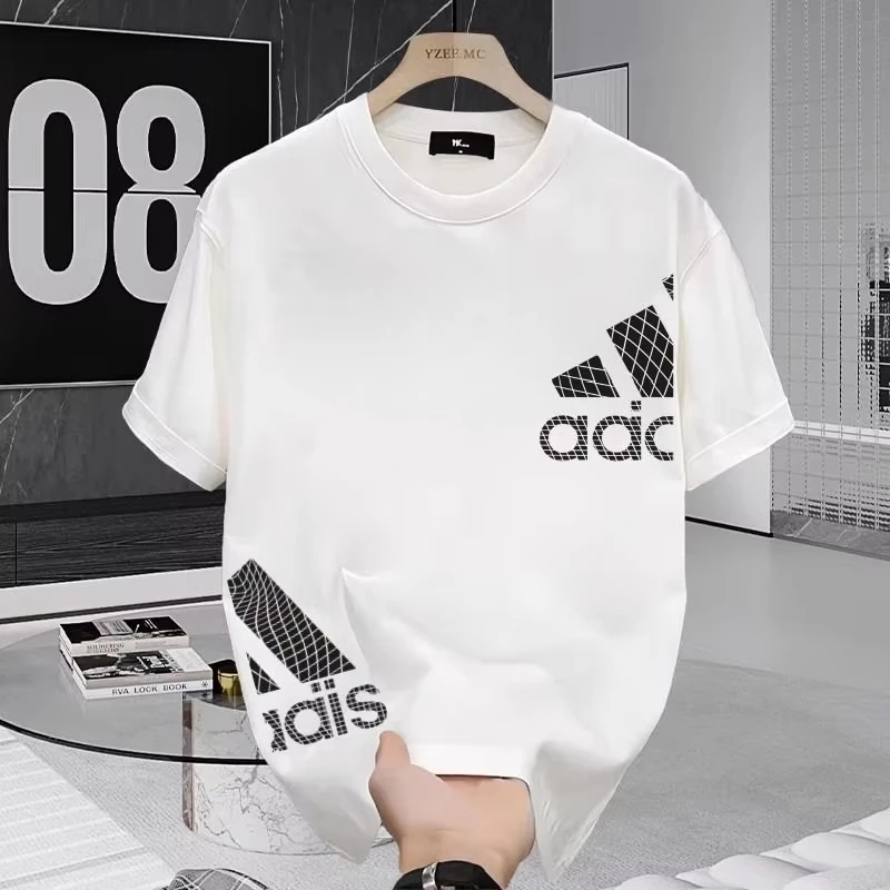 2026 Summer Short-sleeved Luxury and Versatile Pure Cotton Breathable Men's and Women's T-shirts with Pattern Prints