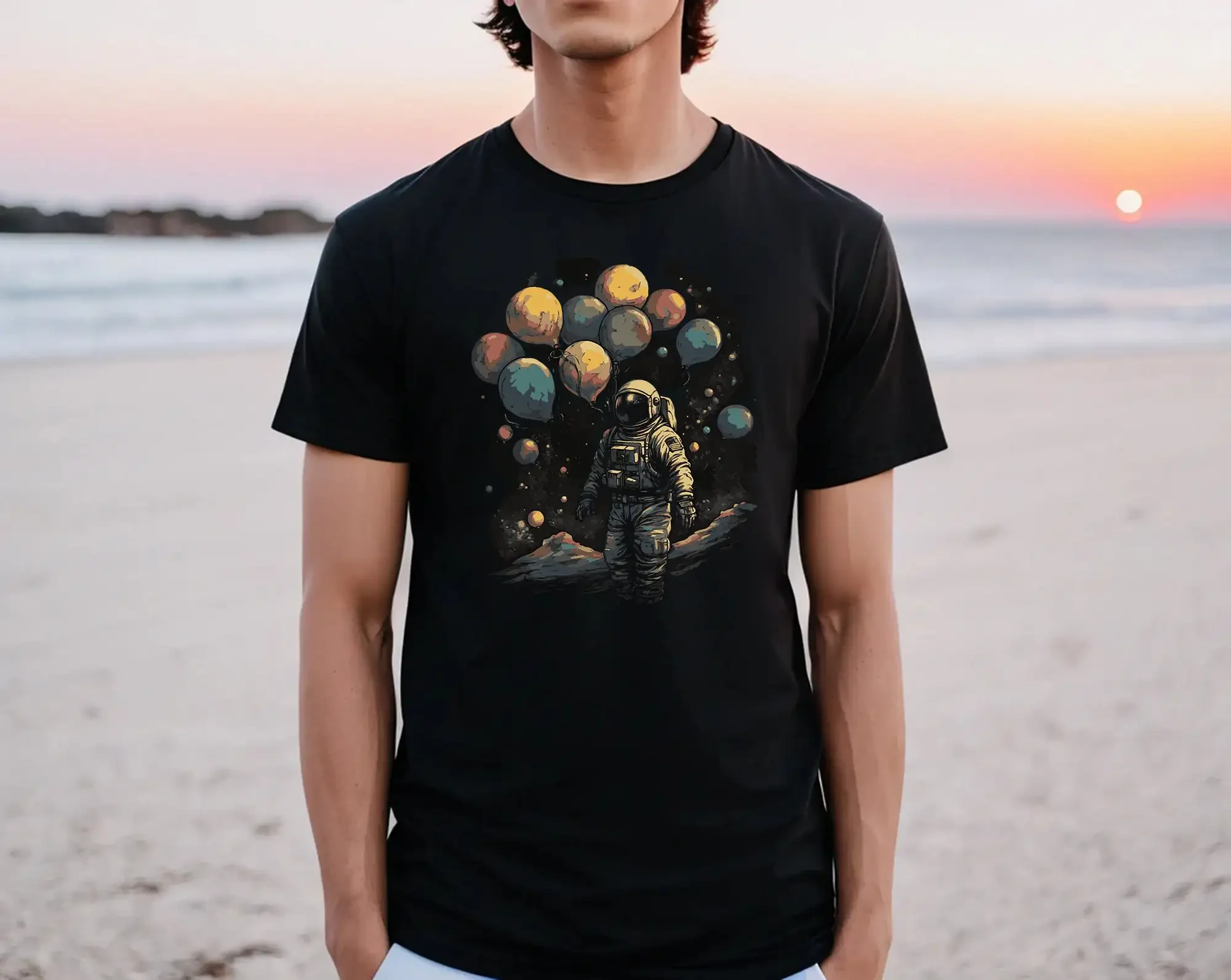 Space T Shirt AstronauT Galaxy Universe Lover Interstellar For Him Her