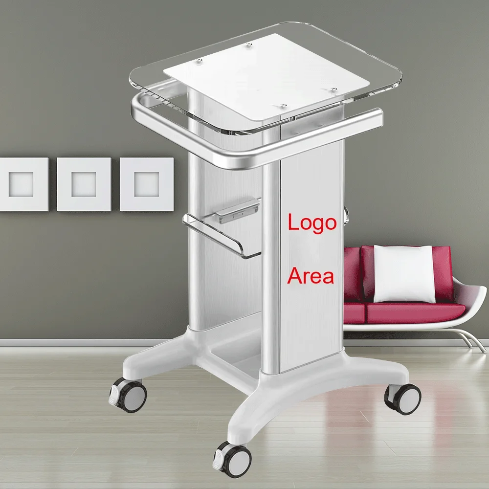 عربات صالون عالية الجودة لآلات الوجه والليزر معدات التجميل وعيادات الأسنان تصميم جديد بأربع عجلات