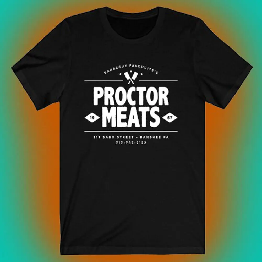 

Мужская черная футболка Proctor Meats, размер от S до 5XL