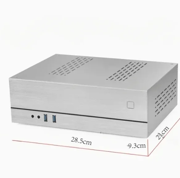 

A02 Mini Computer Case HTPC Horizontal ITX Mini Chassis, Half High Graphics Card Network Interface Card Small 1U