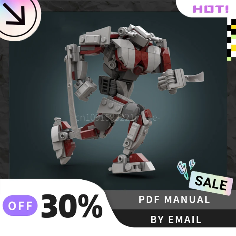 [308PCS] Customized MOC Iron Flame Mech Creative Building Blocks Set STEM Educational Toys DIY Construction Model Kit Birthday