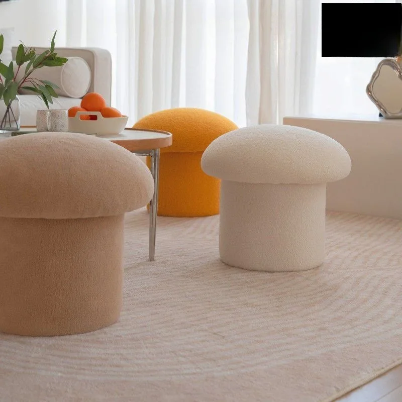 

Mushroom stool home bedroom living room network red round pier furniture step stool Living Room Furniture Ottomans Stools chair