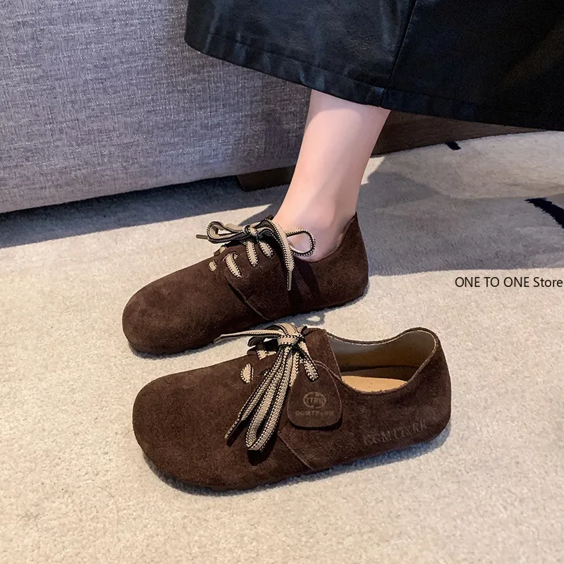 Womens Derby Shoes Soft Female Footwear Shallow Mouth British Style Loafers With Fur Leather Dress New Preppy Slip-on Mary Janes image 5
