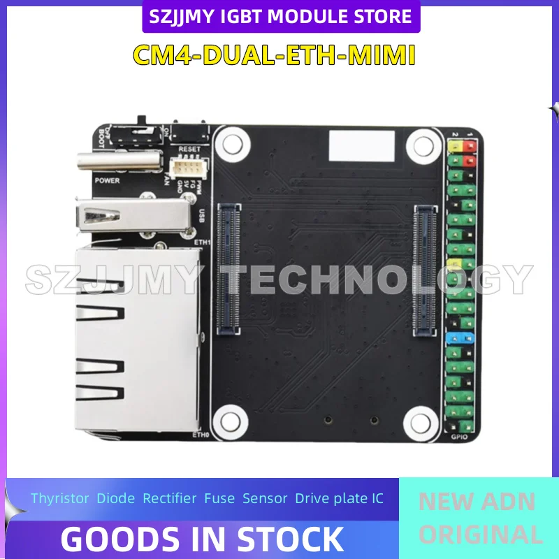 Raspberry Pi CM4 Dual Gigabit Ethernet Papan Ekspansi Onboard Micro SD/Antarmuka Kipas Cangkang Logam Baru Asli Dalam Stok