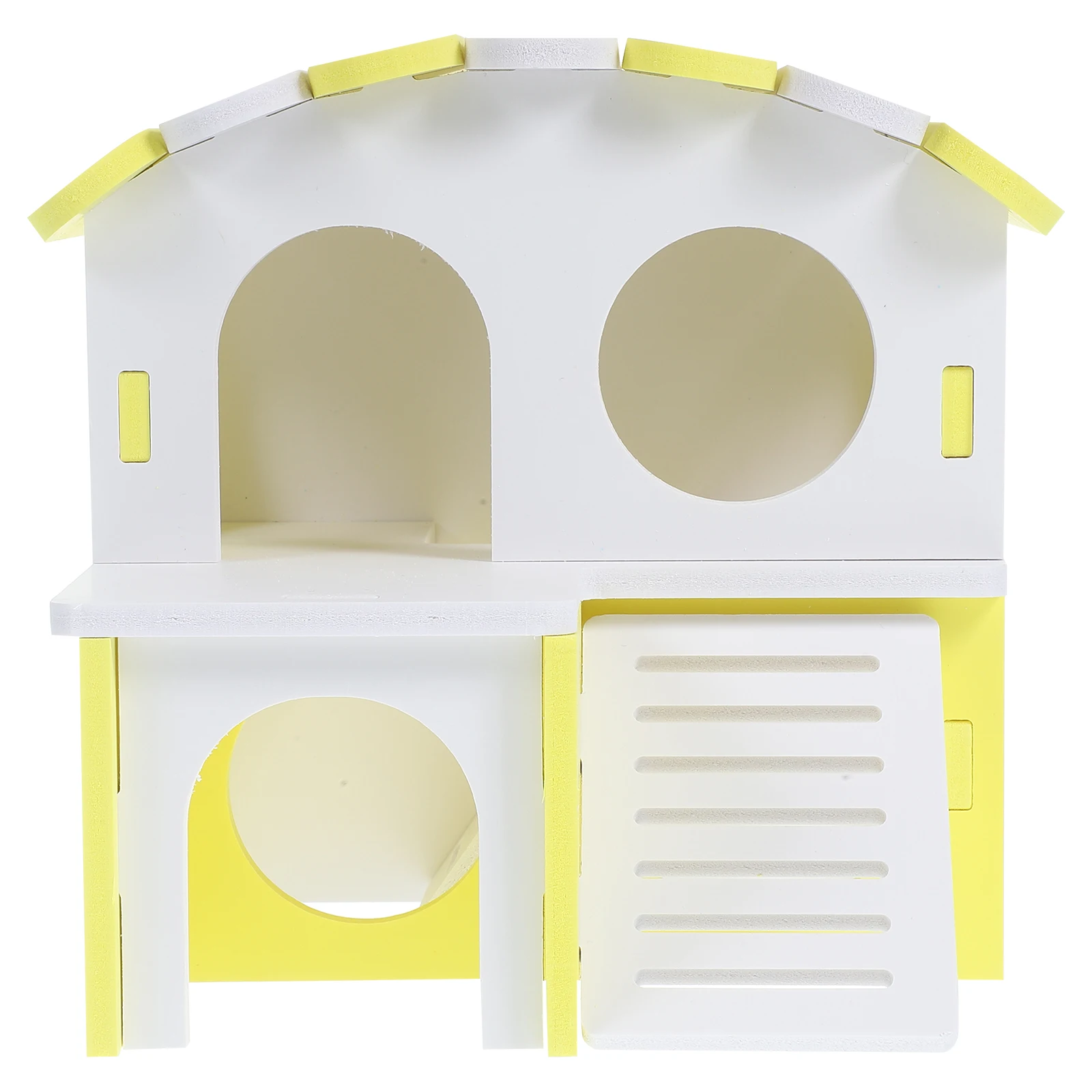 

1 set Double-Layer Hamster House Ladder Included Small Pet Hideout For Guinea Chinchilla Cage Decorative Rat Habitat