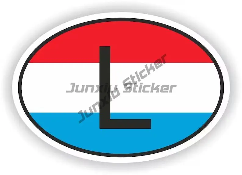 Oval Country Flag Sticker BIH CR SLO B IRL L DK S Country Code Flag Decor Vinyl Decal