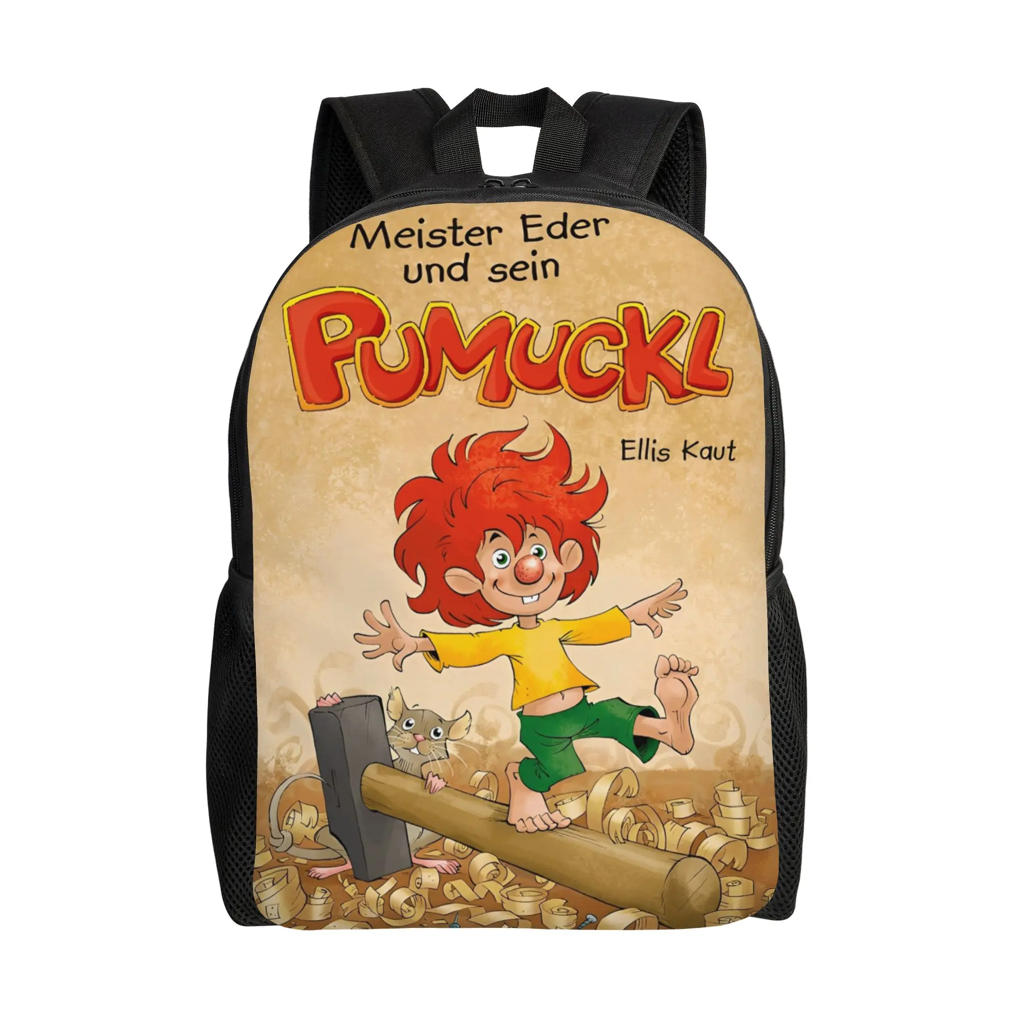 

Рюкзак Pumuckl Cute Elf Fairy Story для мужчин и женщин, повседневный, студенческий, деловой, с аниме-принтом, для ноутбука, холщовый, для активного отдыха