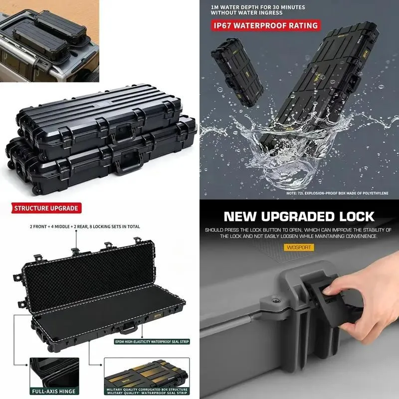 High Quality Waterproof 48L Car Roof Box Cargo Trunk Storage Container