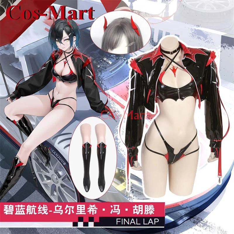 

Cos-Mart Game Azur Lane Ulrich Von Hutten Cosplay Costume Racing Motorcycle Skin Racing Suits Activity Party Role Play Clothing