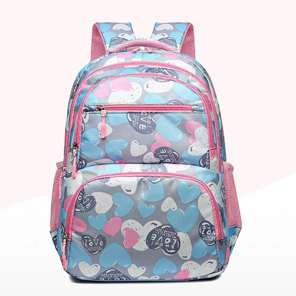 Sac à dos étanche et léger pour enfants, sacs d'école mignons, sacs de voyage décontractés pour étudiants, imprimé cœur, portable