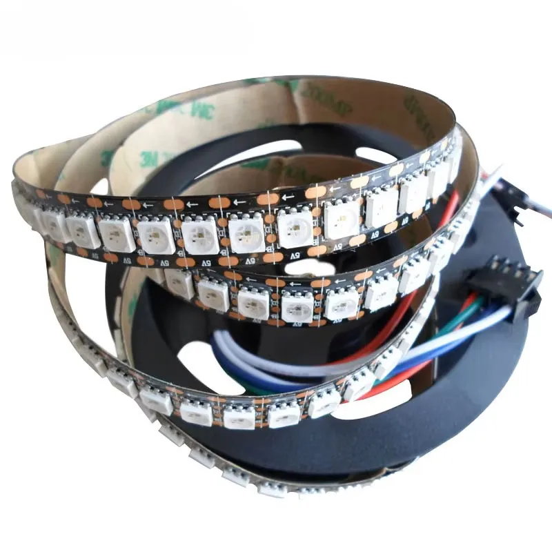 

5mX professional manufacturing digital HD107S led strip 5050SMD RGB dream color 30/ 60/144LEDs/m with Black PCB