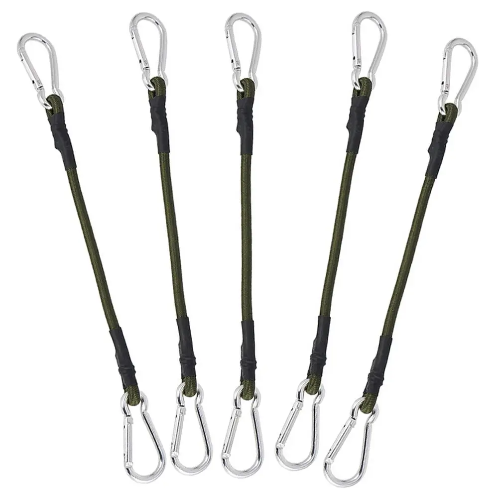 5 Pcs 8mm Elastic Bungee Rope with Hooks for Camping Hiking Luggage Tying Tent Fixing Belts Binding Straps Outdoor Gear