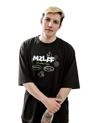 Men T-Shirt Cotton Tops Tees Printed Harajuku Oversized Ам Ням Tour Graphic Vintage Summer Y2k Streetwear Korean Popular Clothes