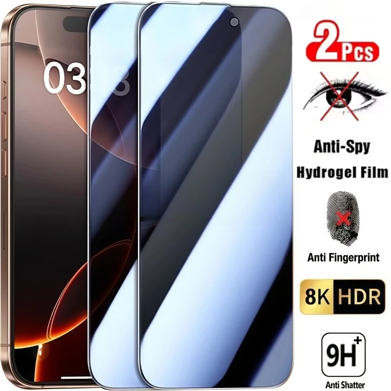 

2Pack Full Coverage Privacy Screen Protector Tempered Glass for iPhone 16 15 Pro Max 14 13 12 11 Pro XR XS Max 15 16 Plus Film