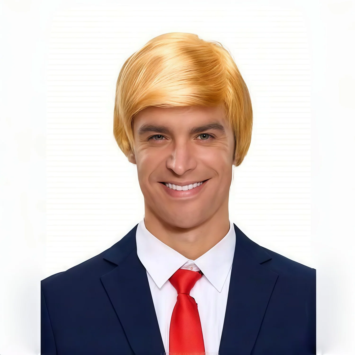 Gift George Washington Wig Blonde Gift Cosplay Golden Wig for Halloween Cosplay Party Dress Up Synthetic Wig