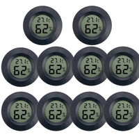 1~10pcs Mini Hygrometer Thermometer Fahrenheit or Celsius Meter Digital LCD Monitor Indoor Room Round Humidity Temperature Gauge