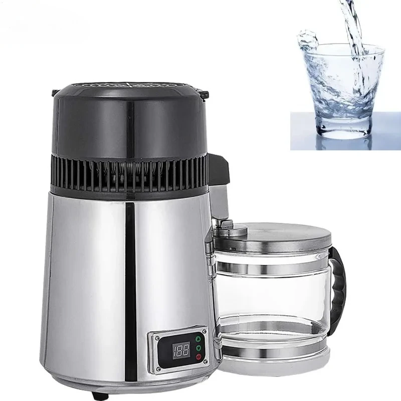 750W Stainless Steel Countertop Water Distiller Electric Home Distiller for Household Use