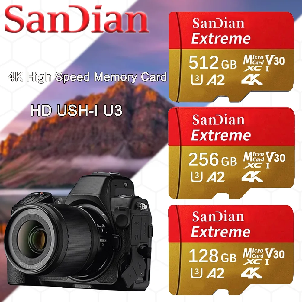Carte mémoire Micro TF SD de 512 go, 64 go, 128 go, 256 go, classe 10, UHS-I, pour téléphone Samsung Galaxy Xiaomi Huawei
