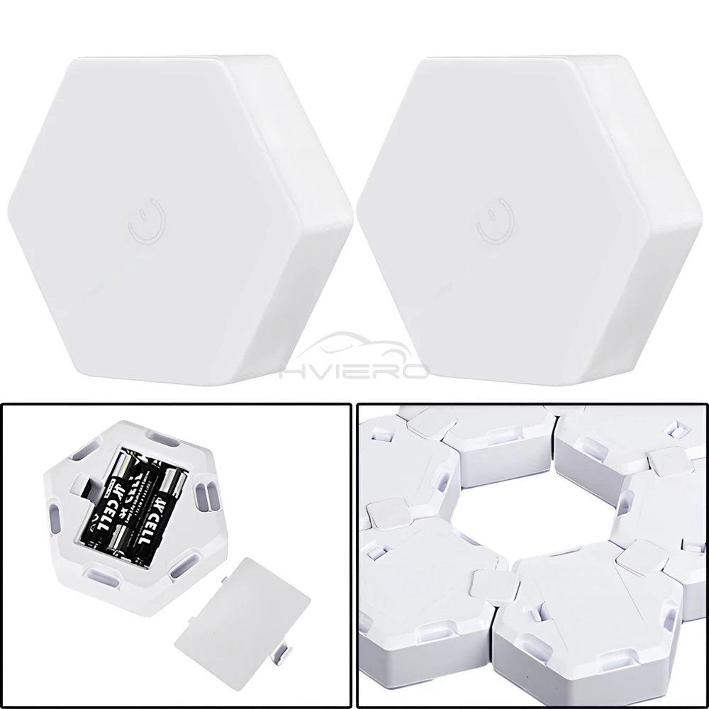 Hexagon Wall Sensing Lamp LED RGB Touch Sensor Honeycomb Light DC 5V Colorful Remote Control Night Decoration For Room Bedroom