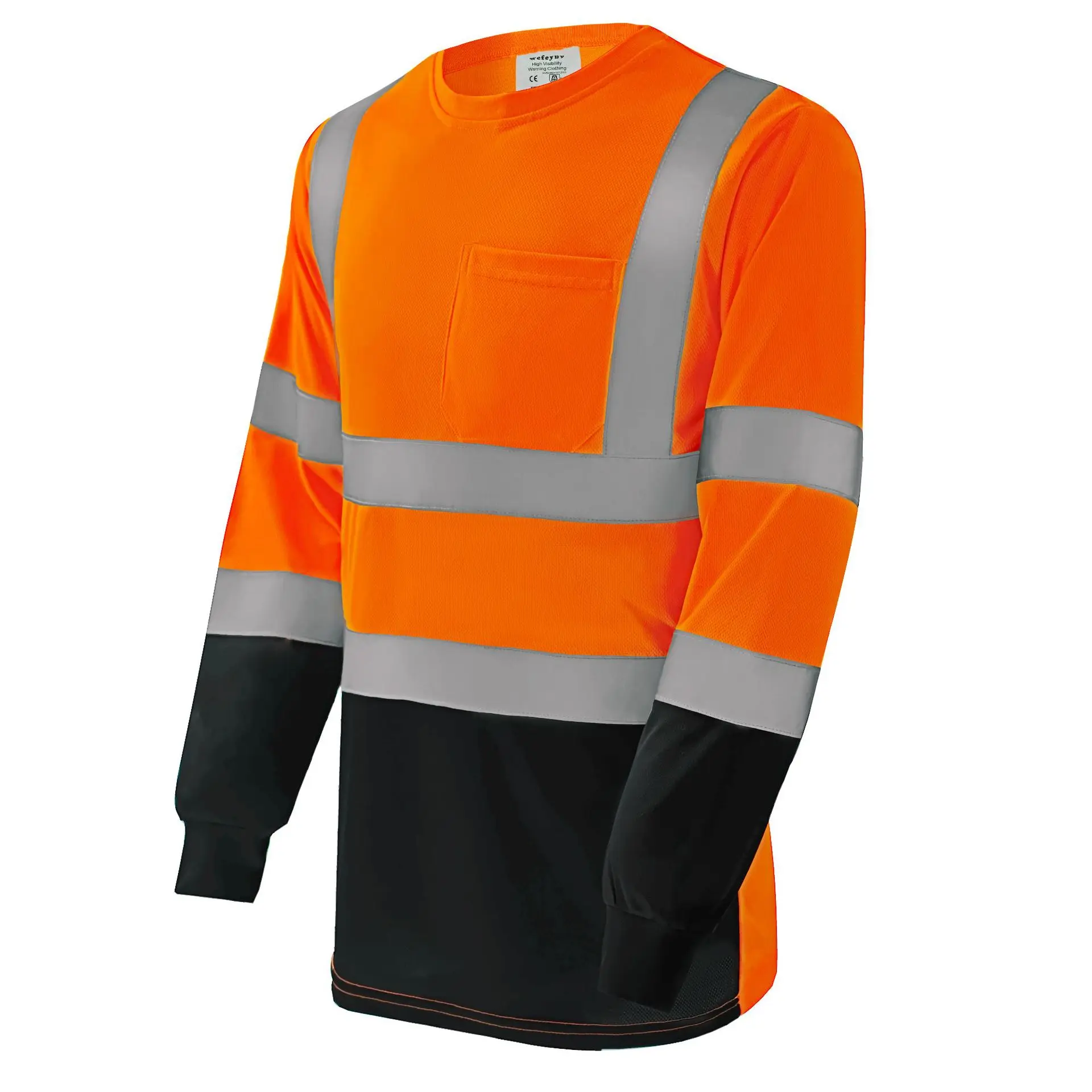 Labor Protection Safety Clothing Breathable High-Visibility Reflective T-Shirt for Construction Sites Sun-Protective Quick-Dry