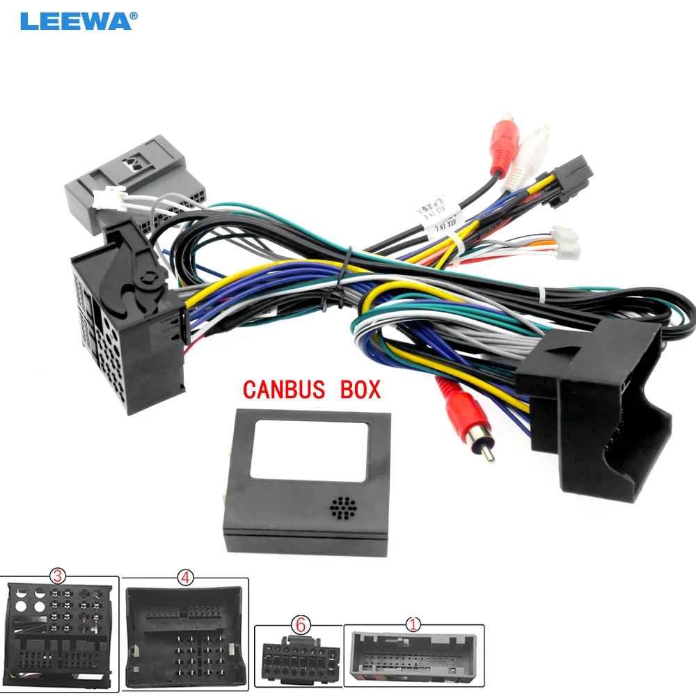 

LEEWA Car 16pin Audio Wiring Harness With Canbus Box For Opel Antara (06-12) Auto Stereo Installation Wire Adapter #CA7647