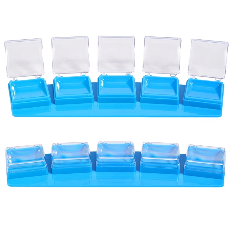 5 holes Porcelain Mixing Tray Moisturizing Plastic Colorful Powder Tray for Technicians Glazing Tray in Dental Factory