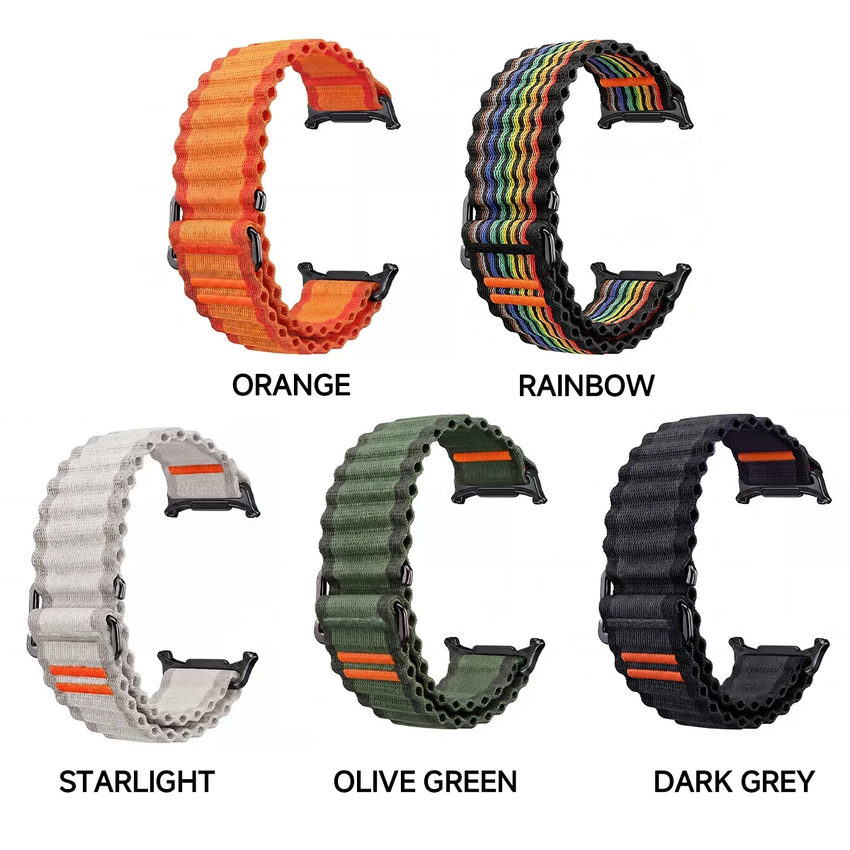 Nylon Sports Strap For Samsung Galaxy Watch Ultra2 2026/2025/2024 Breathable Band For Galaxy Watch 8 9 40mm 44mm 8Classic 2026