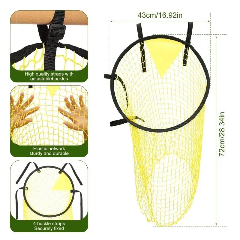 Football Target Net Foldable Football Training Net Easy to Attach and Detach Soccer Goal for Football Training Practice 17x28in