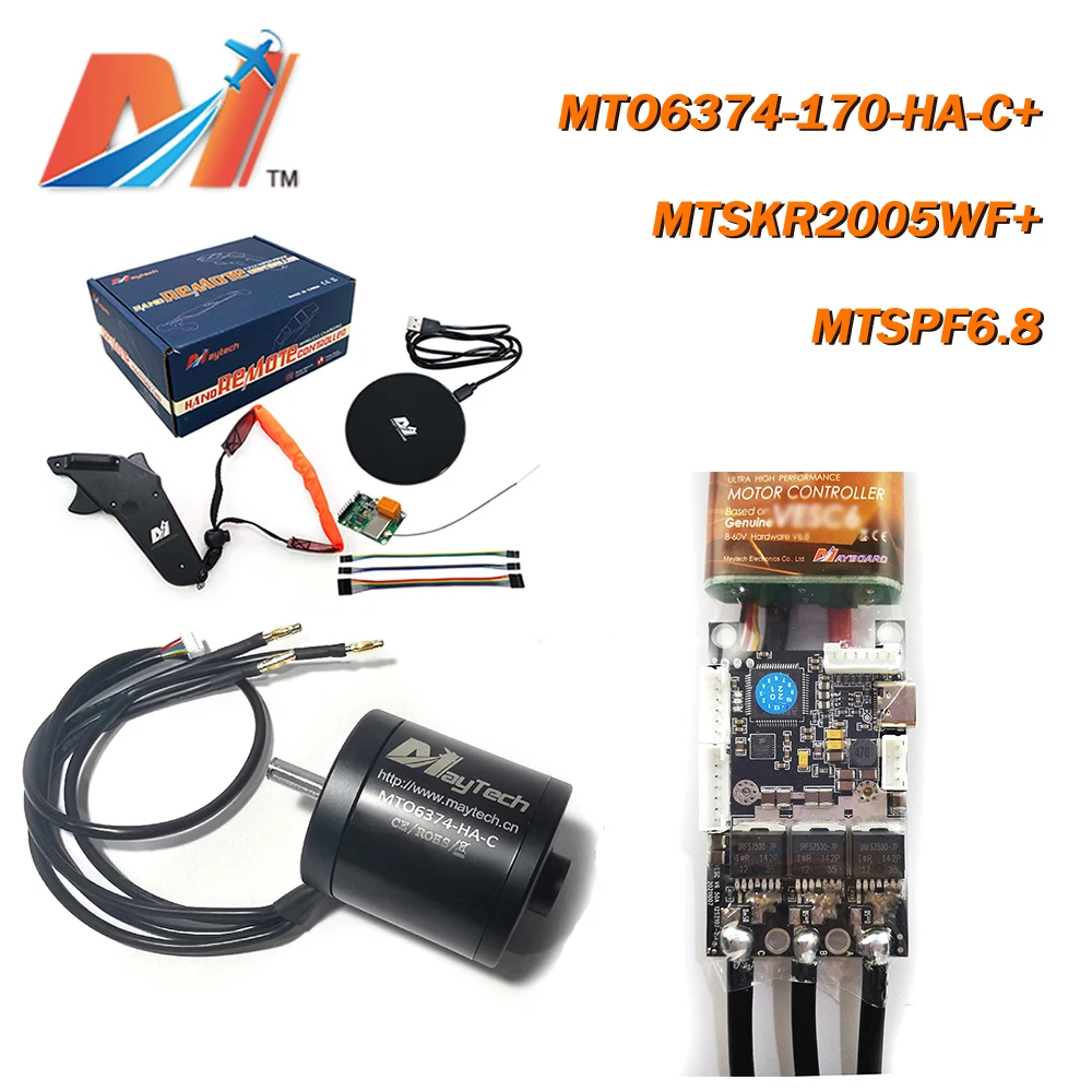 Maytech DIY Kit 50A ESC 90KV 170KV 200KV Hall Sensored Motor MTSKR2005WF 2.4GHz Wireless Waterproof Remote for Electric Skate