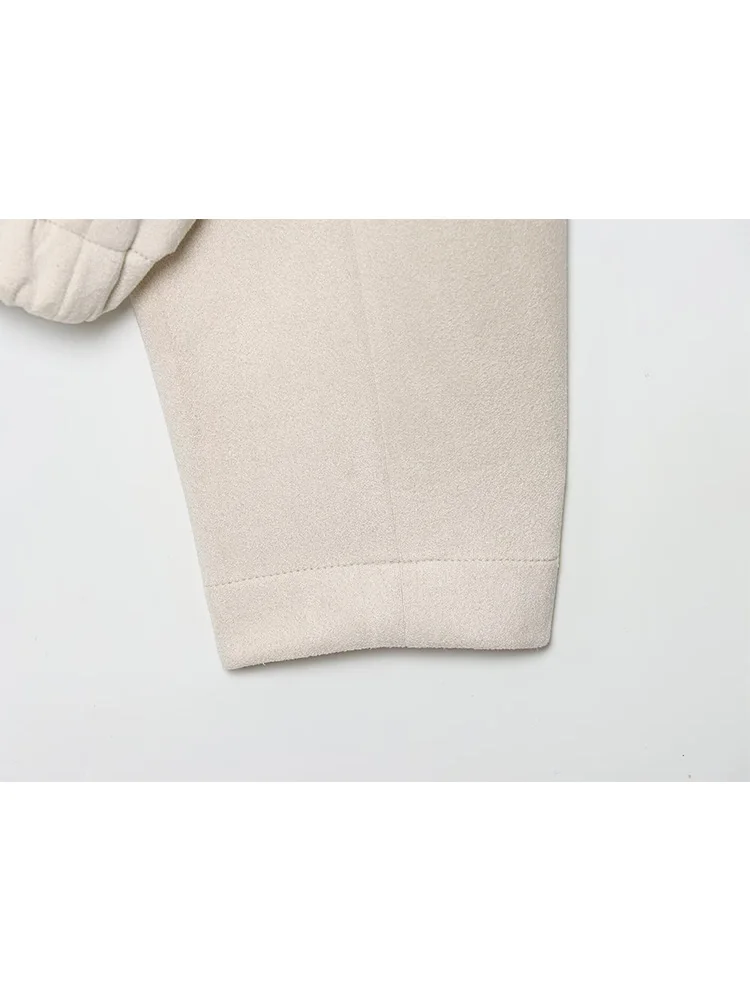 HH 2026 femmes nouvelle mode fermeture éclair poches latérales solide Bomber veste femme ample décontracté col rond manches longues mince rue manteau court